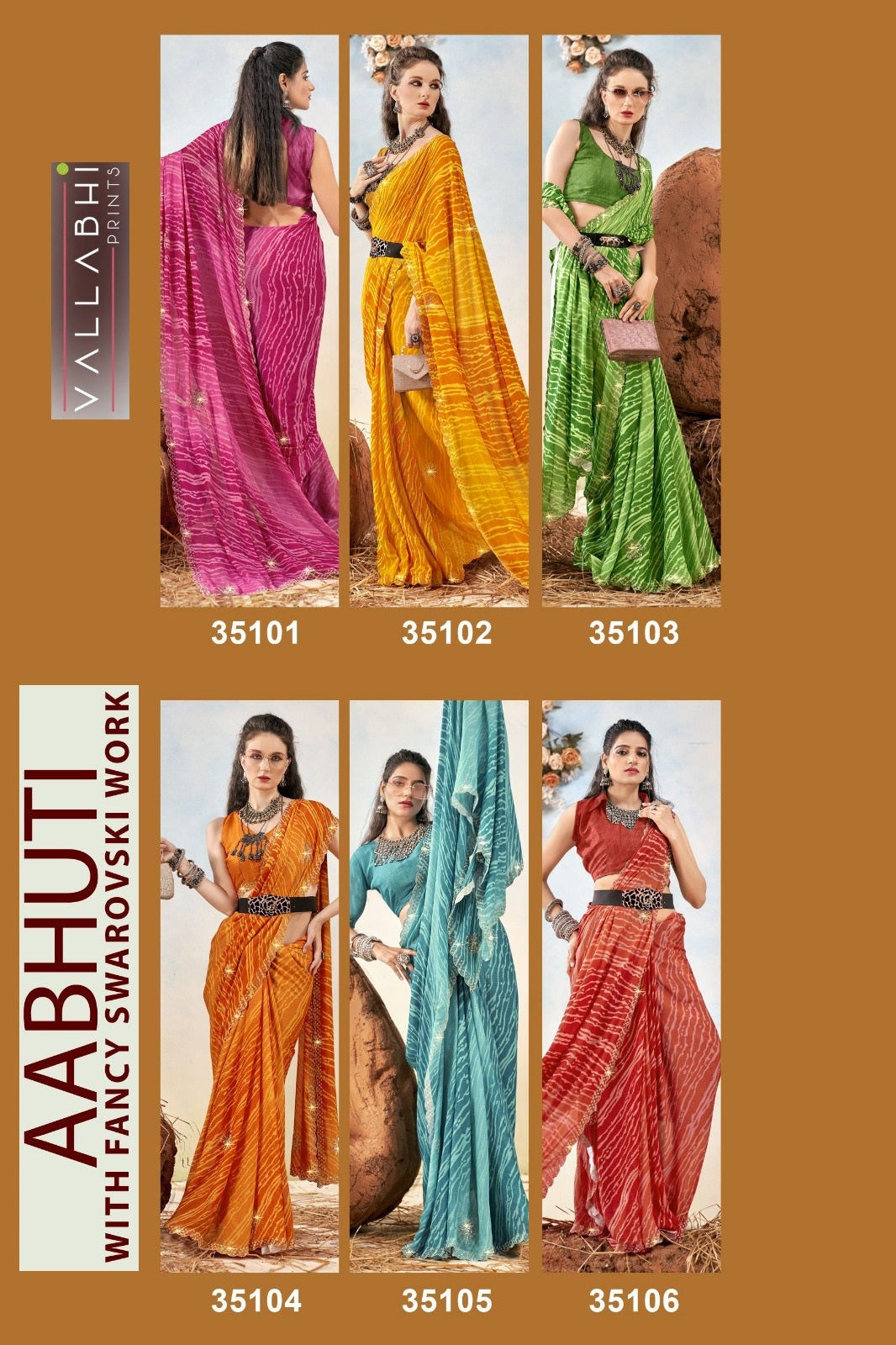 Aabhuti Vallabhi Prints Georgette Sarees Wholesaler India