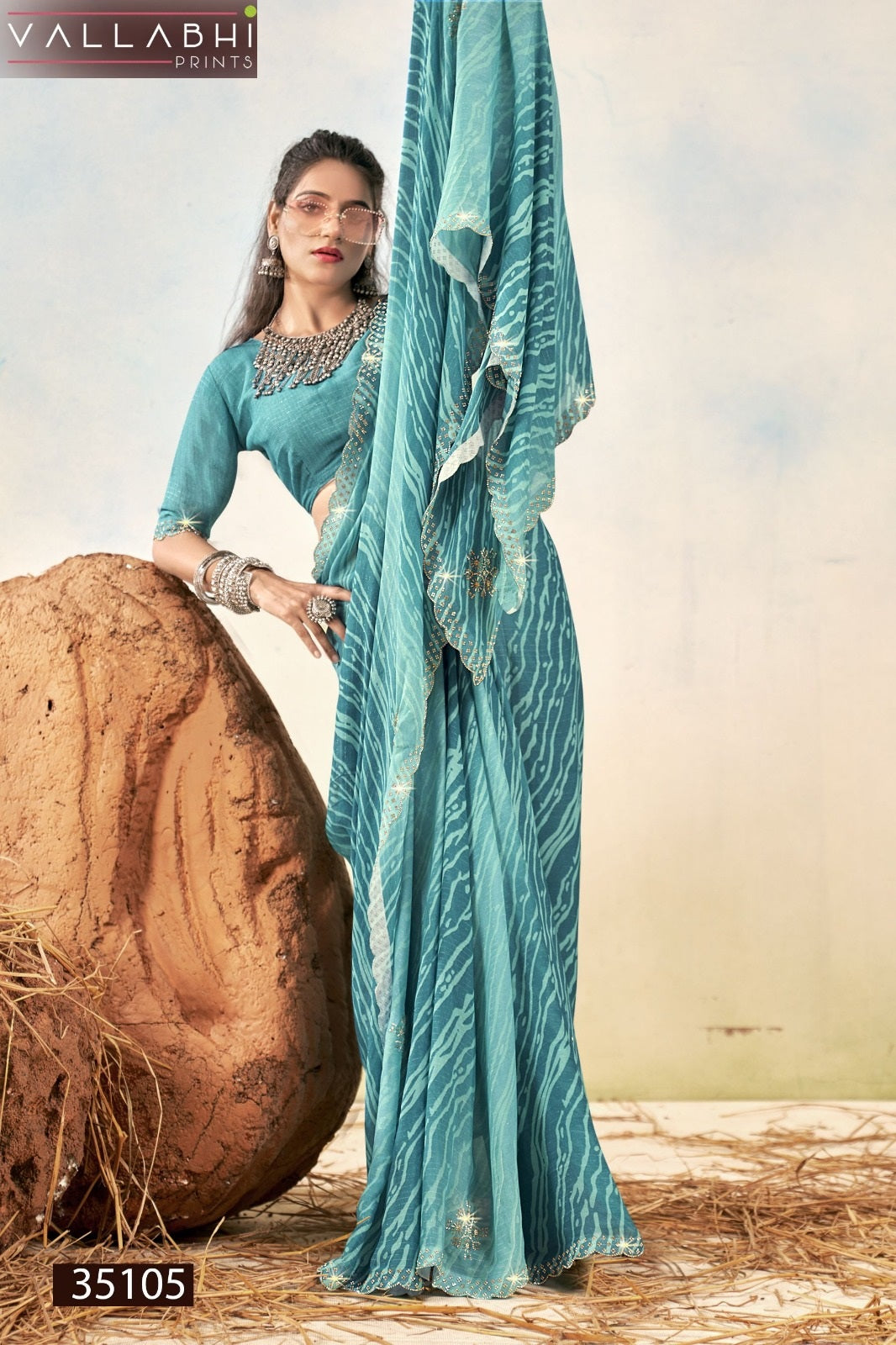 Aabhuti Vallabhi Prints Georgette Sarees Wholesaler India