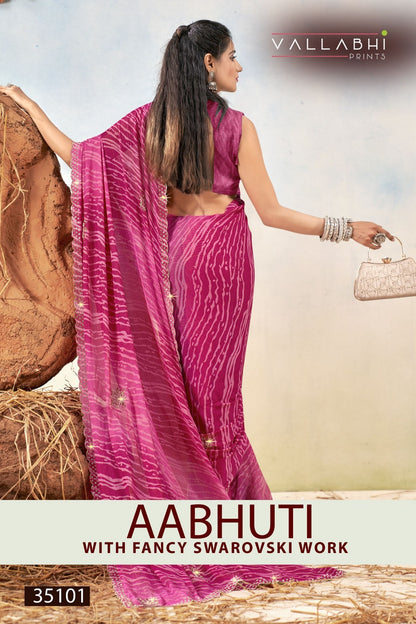 Aabhuti Vallabhi Prints Georgette Sarees Wholesaler India