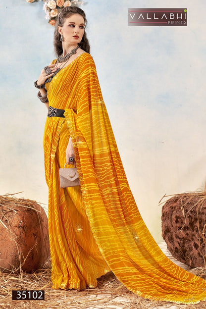 Aabhuti Vallabhi Prints Georgette Sarees Wholesaler India