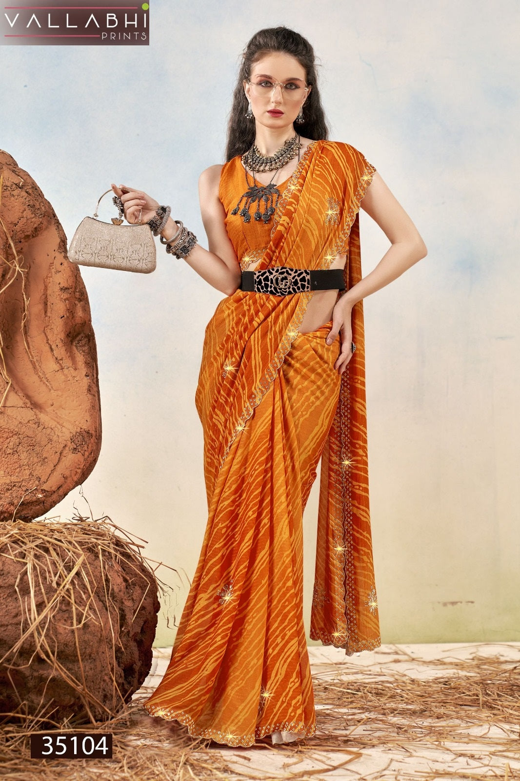 Aabhuti Vallabhi Prints Georgette Sarees Wholesaler India