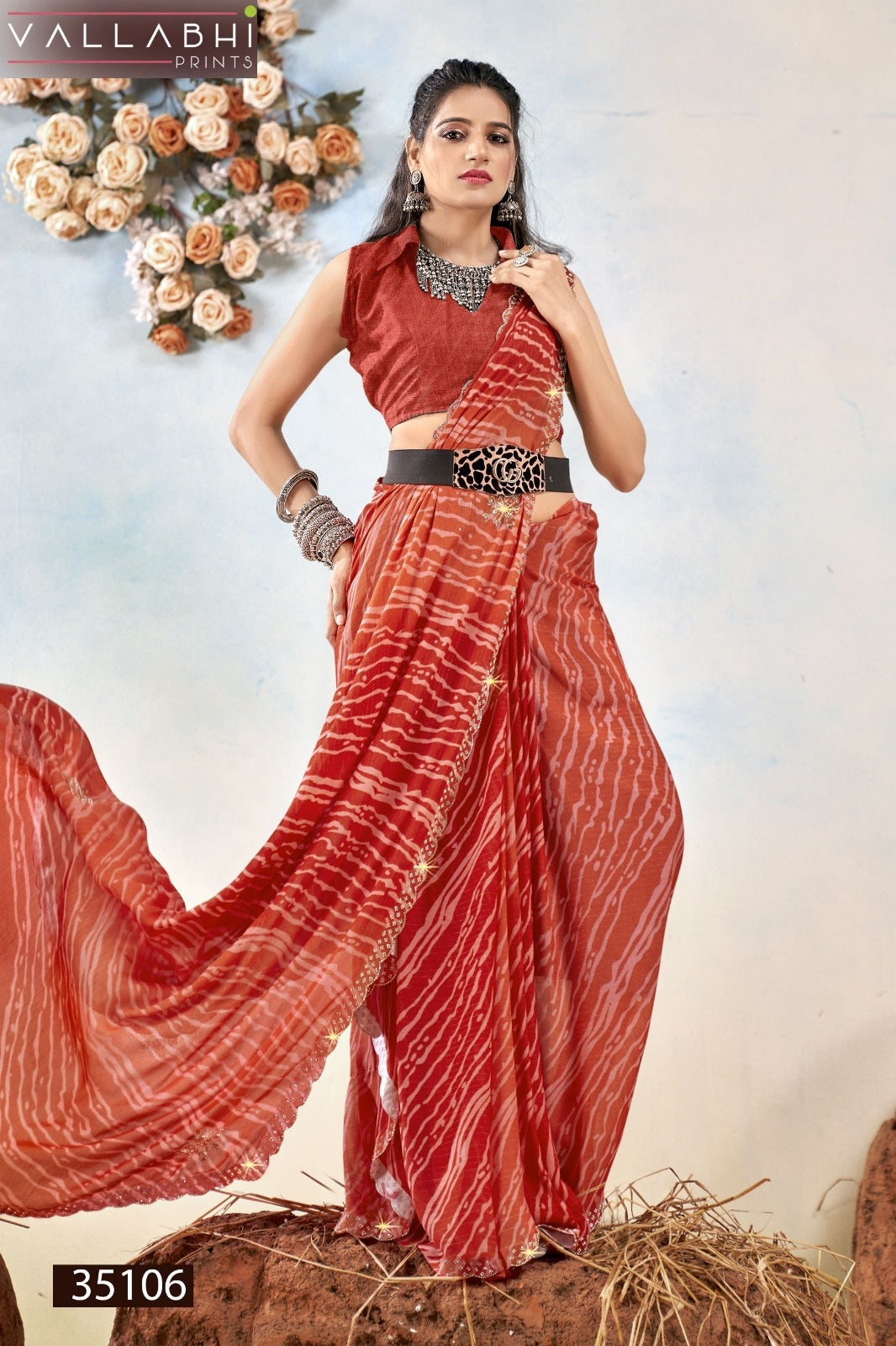 Aabhuti Vallabhi Prints Georgette Sarees Wholesaler India