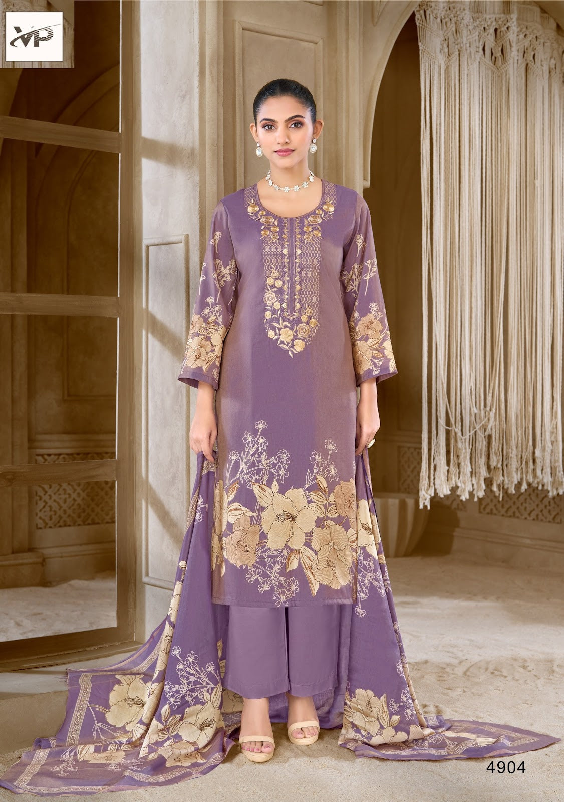 Aabroo Vp Brand Muslin Shimmer Karachi Salwar Suits Exporter