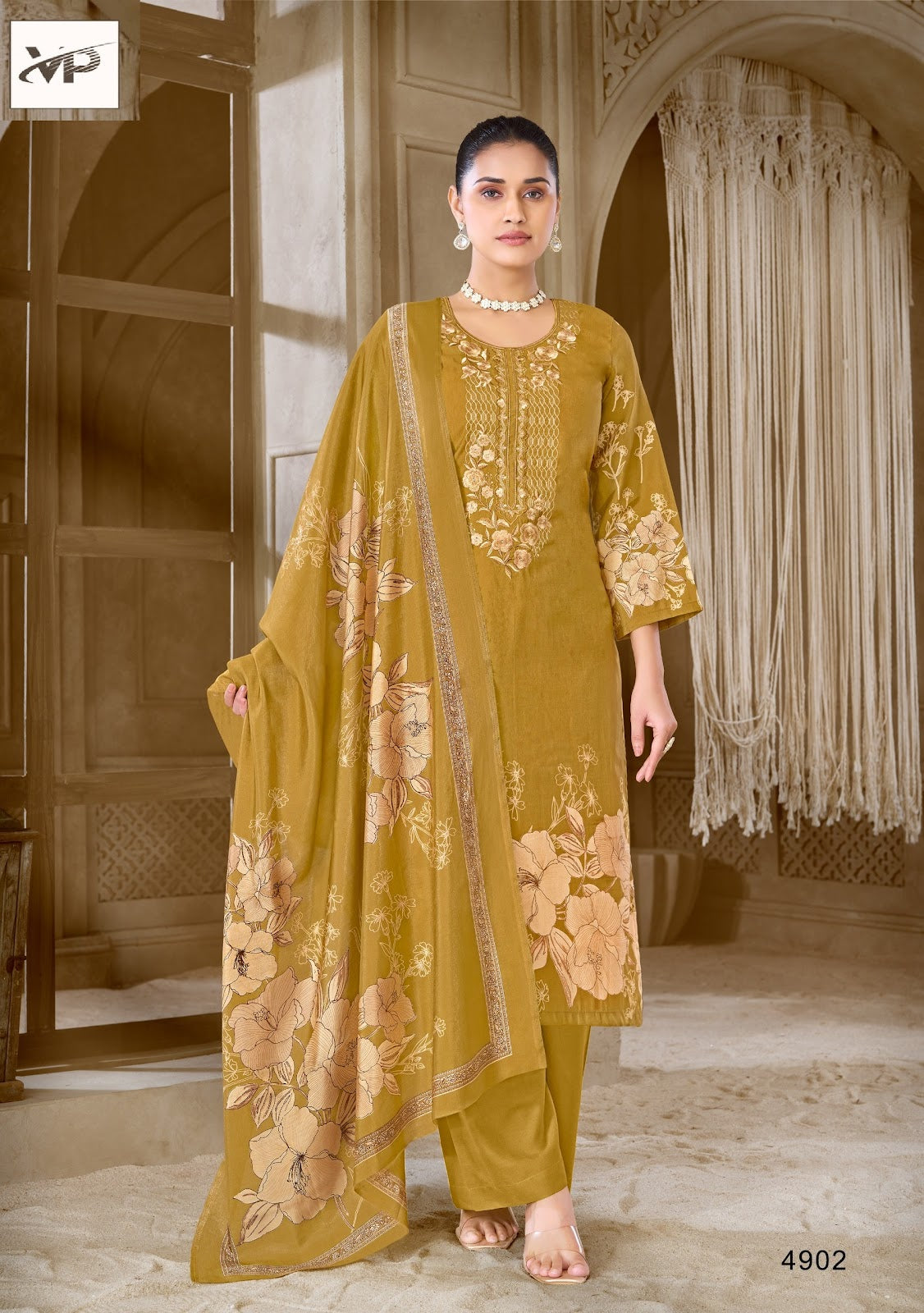 Aabroo Vp Brand Muslin Shimmer Karachi Salwar Suits Exporter
