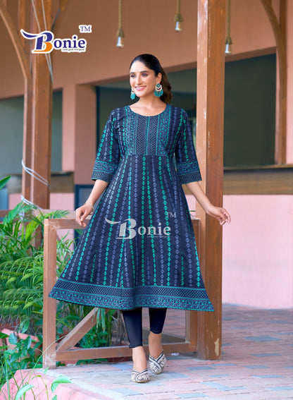 Aadhya Bonie Vetican Anarkali Kurtis Wholesaler