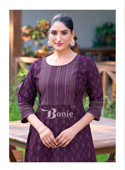 Aadhya Bonie Vetican Anarkali Kurtis Wholesaler