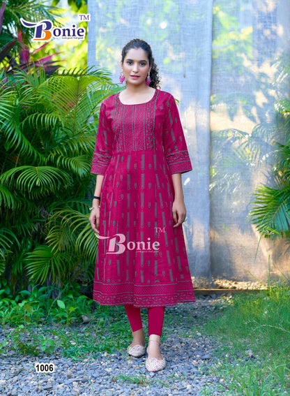 Aadhya Bonie Vetican Anarkali Kurtis Wholesaler