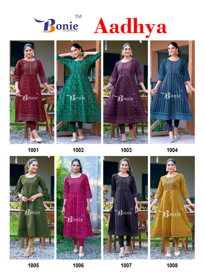Aadhya Bonie Vetican Anarkali Kurtis Wholesaler