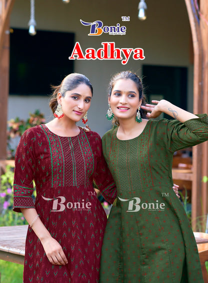 Aadhya Bonie Vetican Anarkali Kurtis Wholesaler