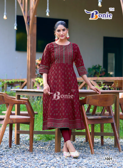 Aadhya Bonie Vetican Anarkali Kurtis Wholesaler