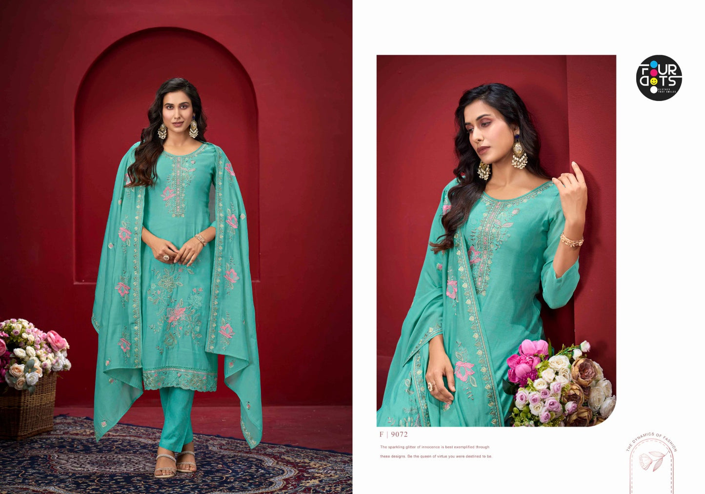 Aadhya Four Dots Mal Cotton Pant Style Suits Supplier India