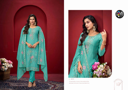 Aadhya Four Dots Mal Cotton Pant Style Suits Supplier India