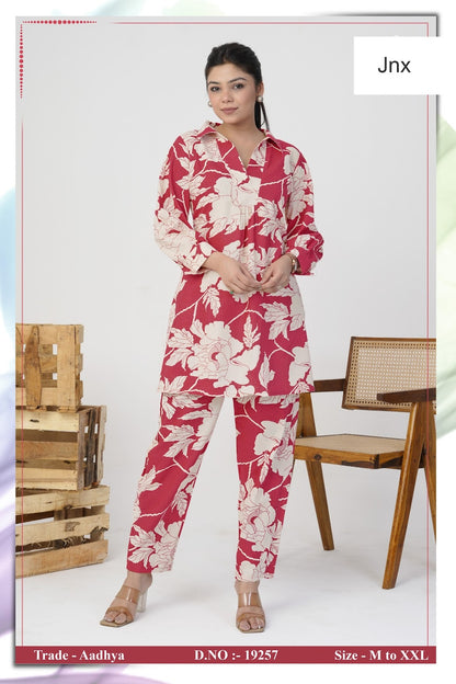 Aadhya Jnx Rayon Co Ord Set Wholesaler India