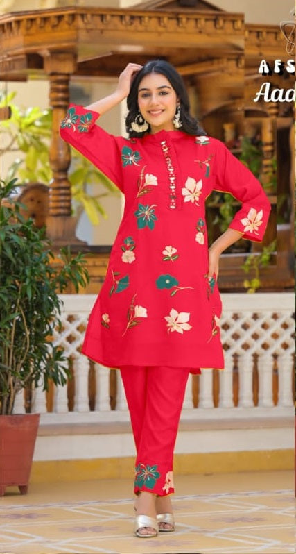 Aadhya New Colours Afsana Roman Co Ord Set Wholesaler India