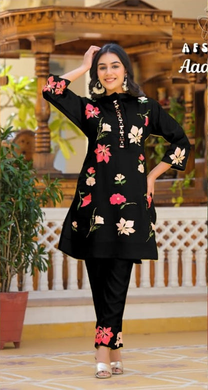 Aadhya New Colours Afsana Roman Co Ord Set Wholesaler India