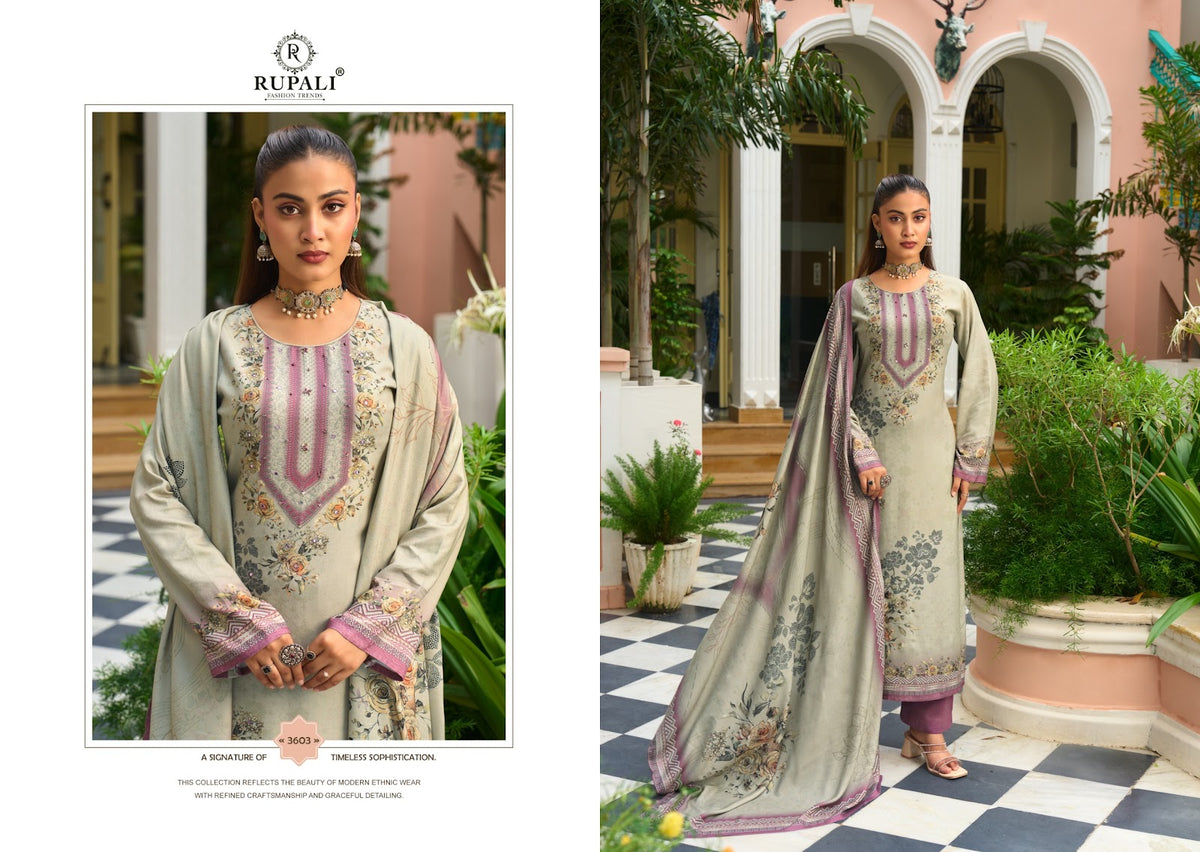Aadhya Rupali Viscose Pashmina Suits Supplier
