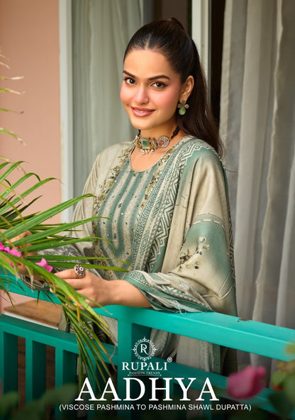 Aadhya Rupali Viscose Pashmina Suits Supplier