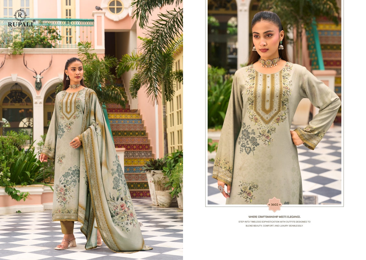 Aadhya Rupali Viscose Pashmina Suits Supplier