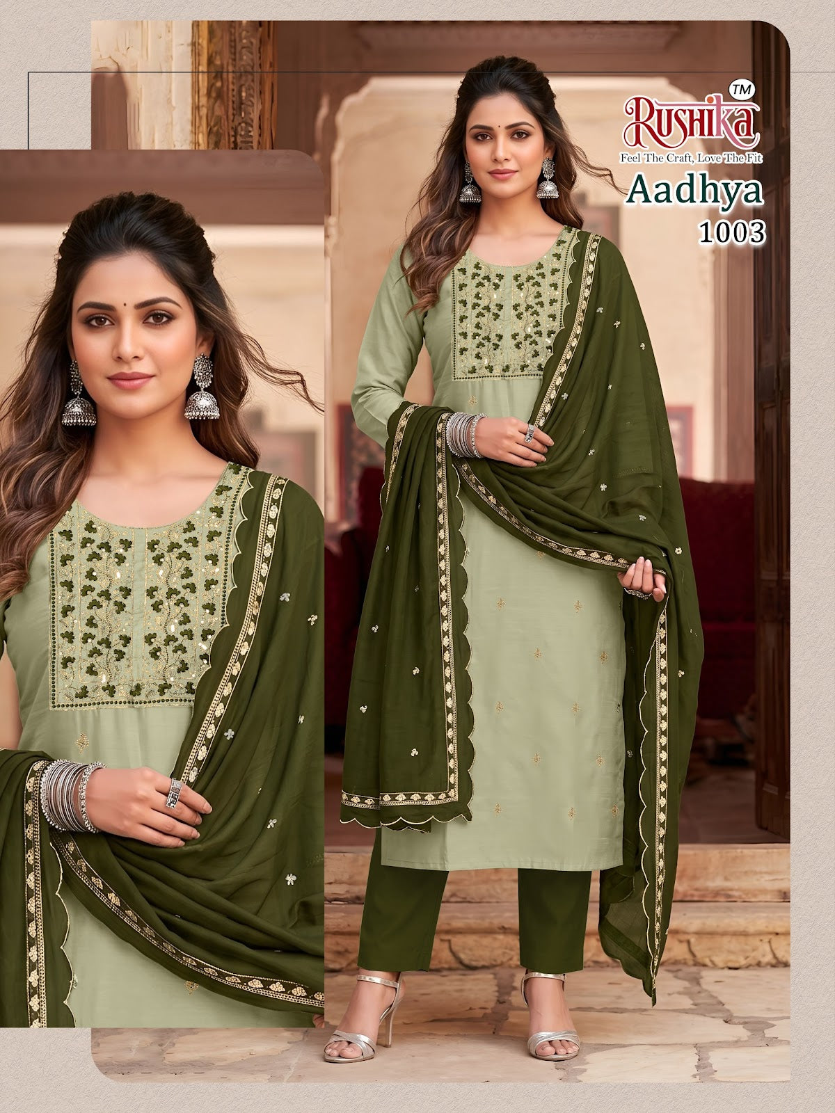 Aadhya Rushika Vichitra Silk Readymade Pant Style Suits Exporter Ahmedabad