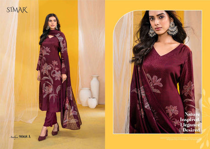 Aadhya Simar Viscose Muslin Pant Style Suits Wholesaler Ahmedabad