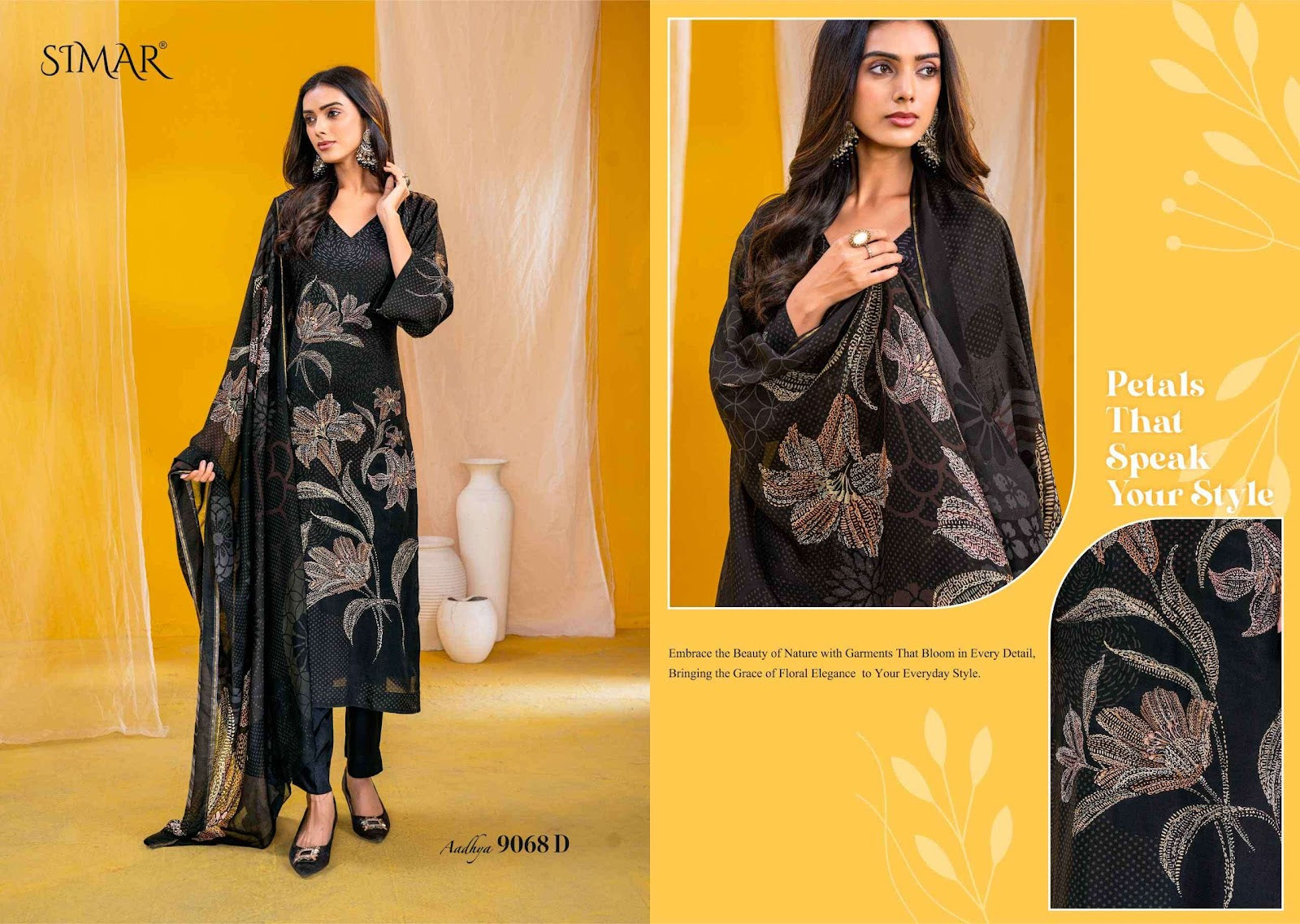Aadhya Simar Viscose Muslin Pant Style Suits Wholesaler Ahmedabad