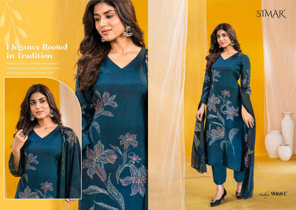 Aadhya Simar Viscose Muslin Pant Style Suits Wholesaler Ahmedabad