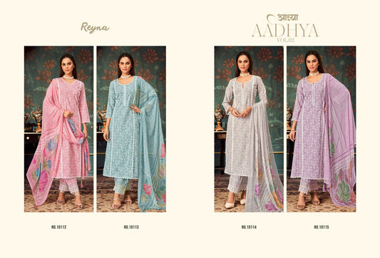 Aadhya Vol 2 Reyna Cotton Pant Style Suits Wholesaler India