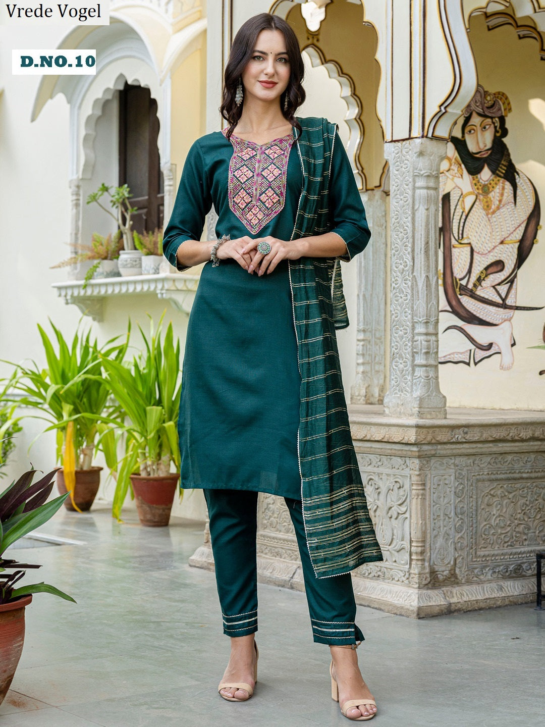Aadhya Vrede Vogel Cotton Readymade Pant Style Suits Wholesale Price