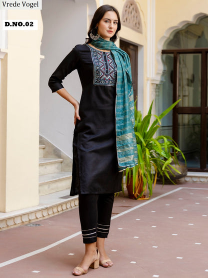 Aadhya Vrede Vogel Cotton Readymade Pant Style Suits Wholesale Price