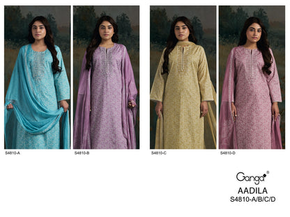 Aadila S4810 Ganga Cotton Plazzo Style Suits Manufacturer India