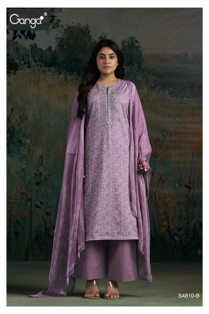 Aadila S4810 Ganga Cotton Plazzo Style Suits Manufacturer India