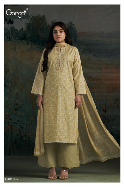 Aadila S4810 Ganga Cotton Plazzo Style Suits Manufacturer India