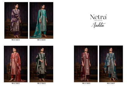 Aadita Netra Woven Silk Pant Style Suits Supplier Gujarat