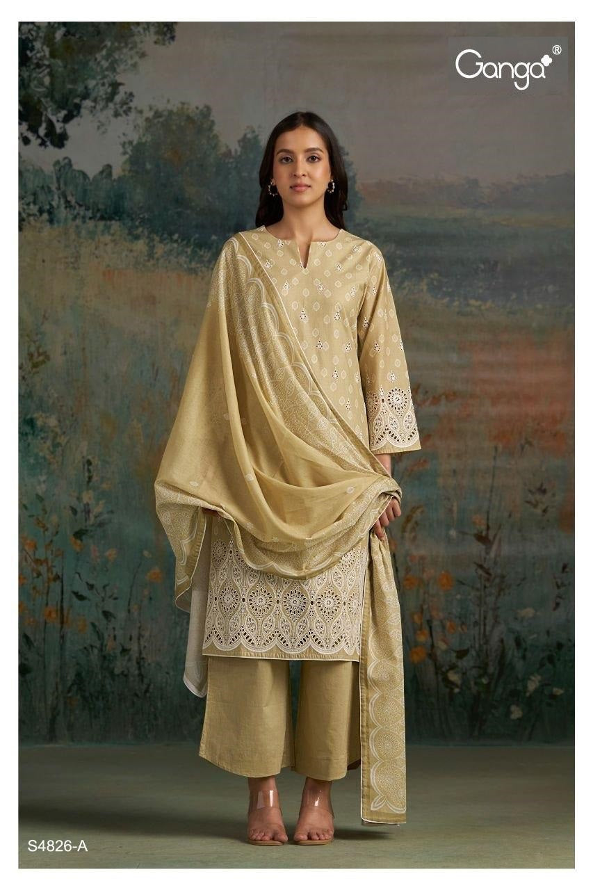 Aadita S4826 Ganga Cotton Pant Style Suits Manufacturer Gujarat
