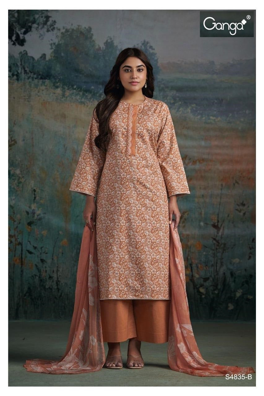 Aaditri S4835 Ganga Cotton Pant Style Suits Exporter India