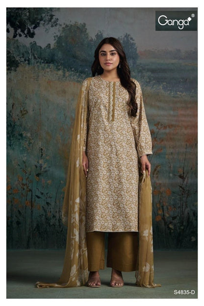 Aaditri S4835 Ganga Cotton Pant Style Suits Exporter India