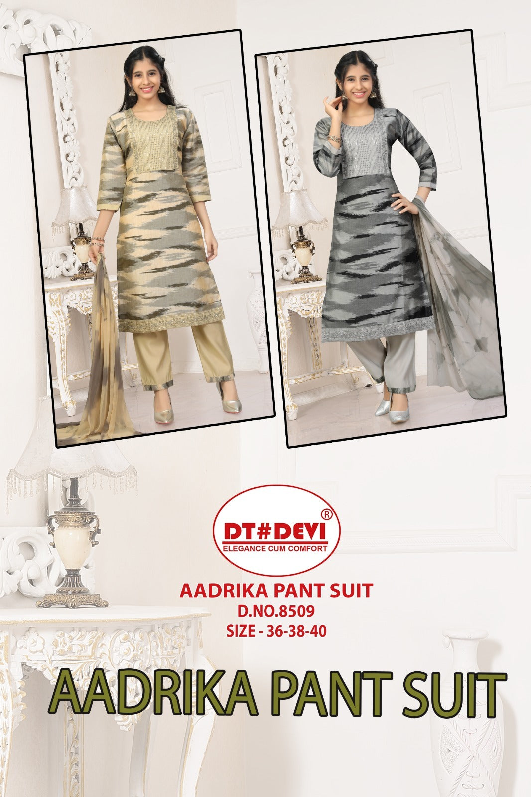 Aadrika 8509 Dt Devi Modal Readymade Pant Style Suits Manufacturer Gujarat
