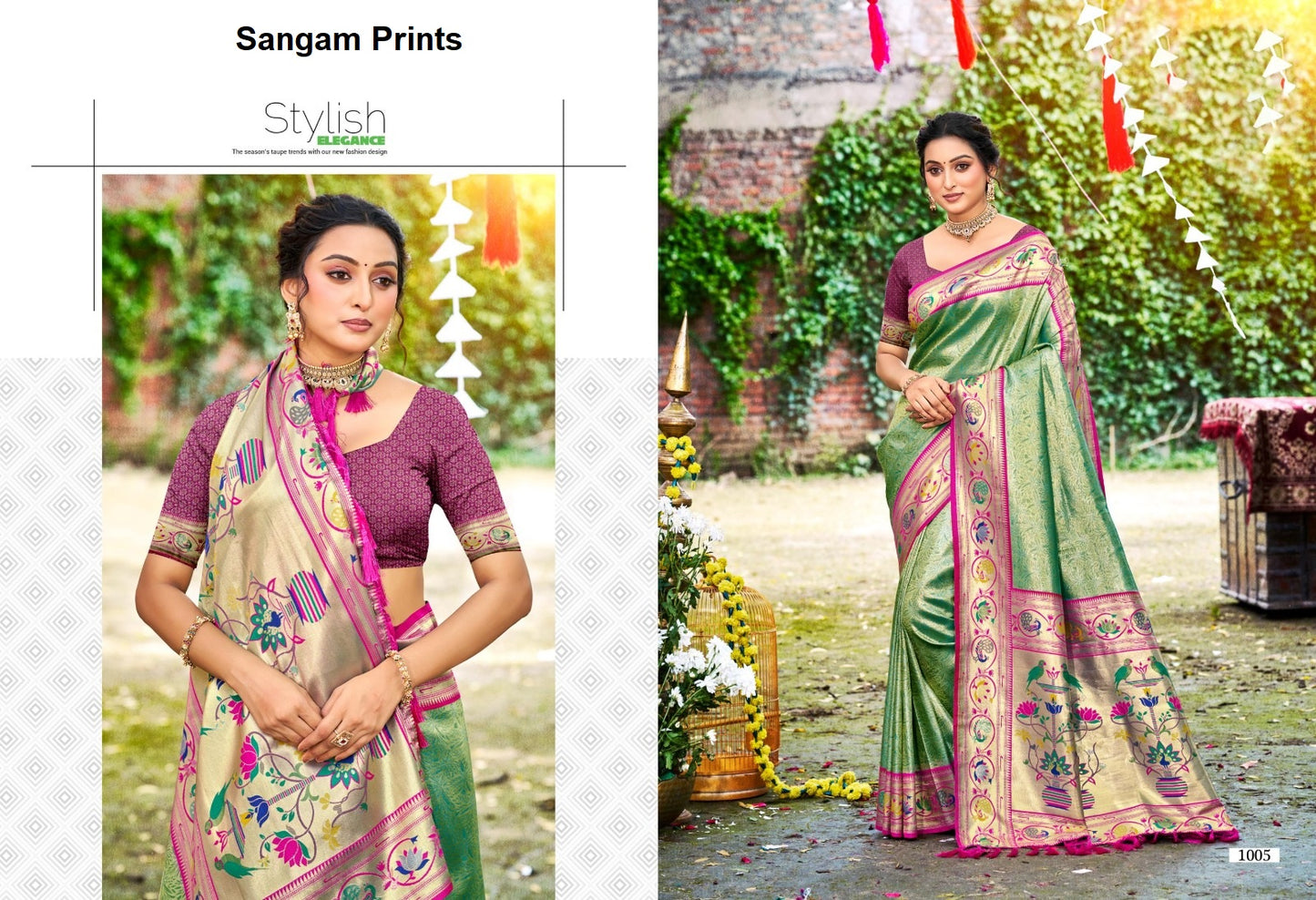 Aadya Silk Sangam Prints Sarees Exporter