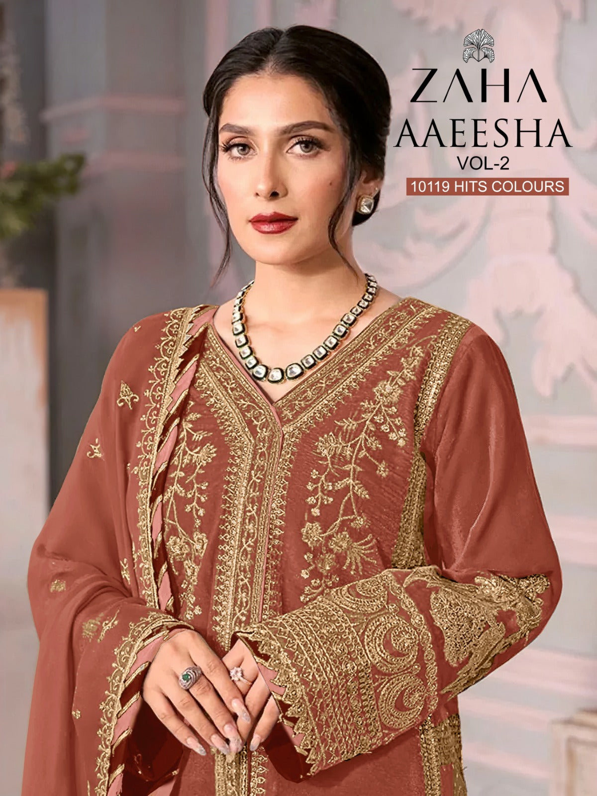 Aaeesha Vol 2-10119-D Zaha Georgette Pakistani Salwar Suits