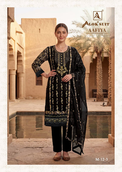 Aafiya Alok Viscose Reyon Karachi Salwar Suits Wholesaler