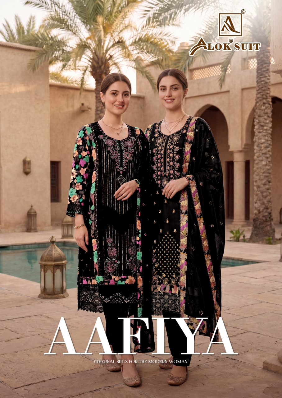 Aafiya Alok Viscose Reyon Karachi Salwar Suits Wholesaler