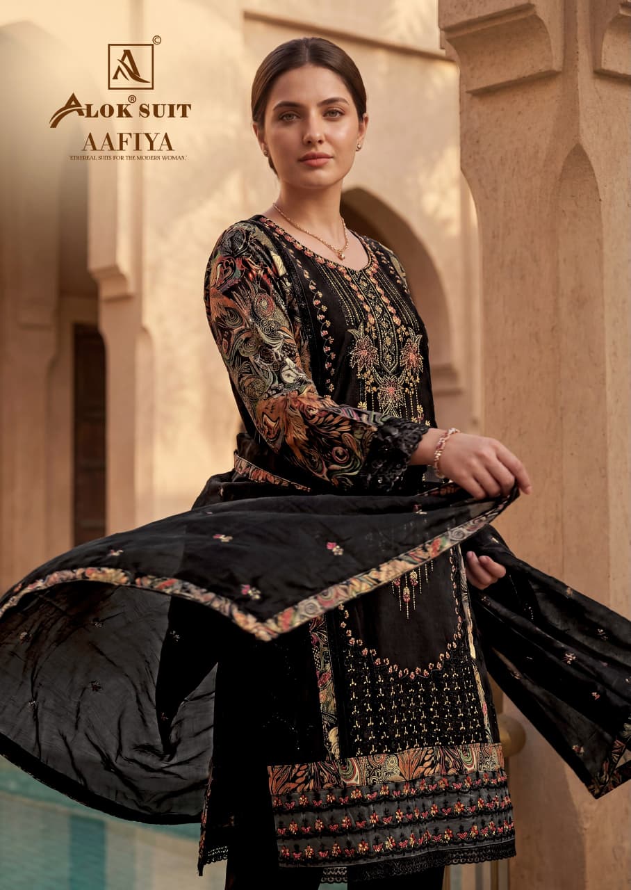Aafiya Alok Viscose Reyon Karachi Salwar Suits Wholesaler