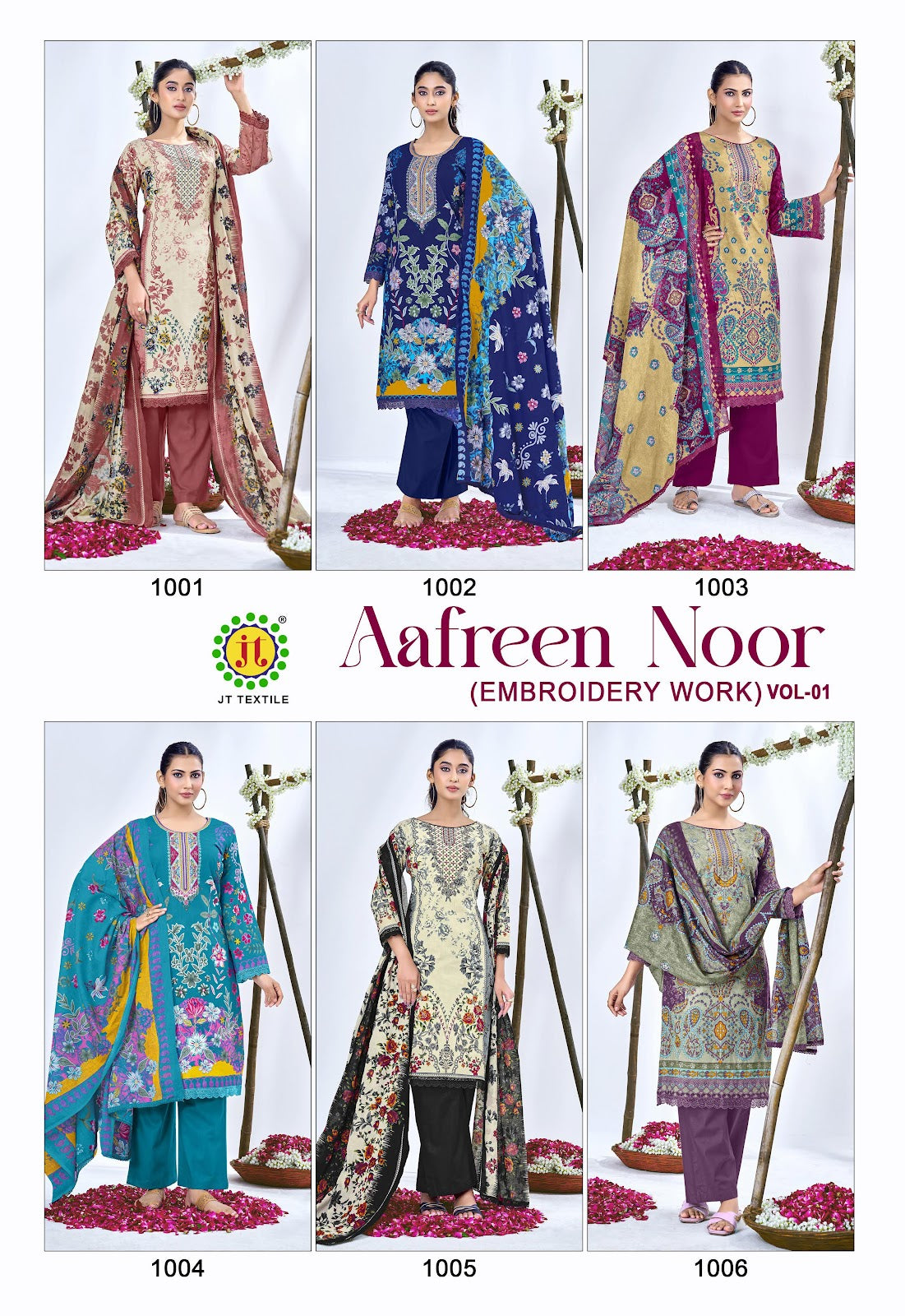 Aafreen Noor Vol 1 Jt Cotton Karachi Salwar Suits Wholesale Rate