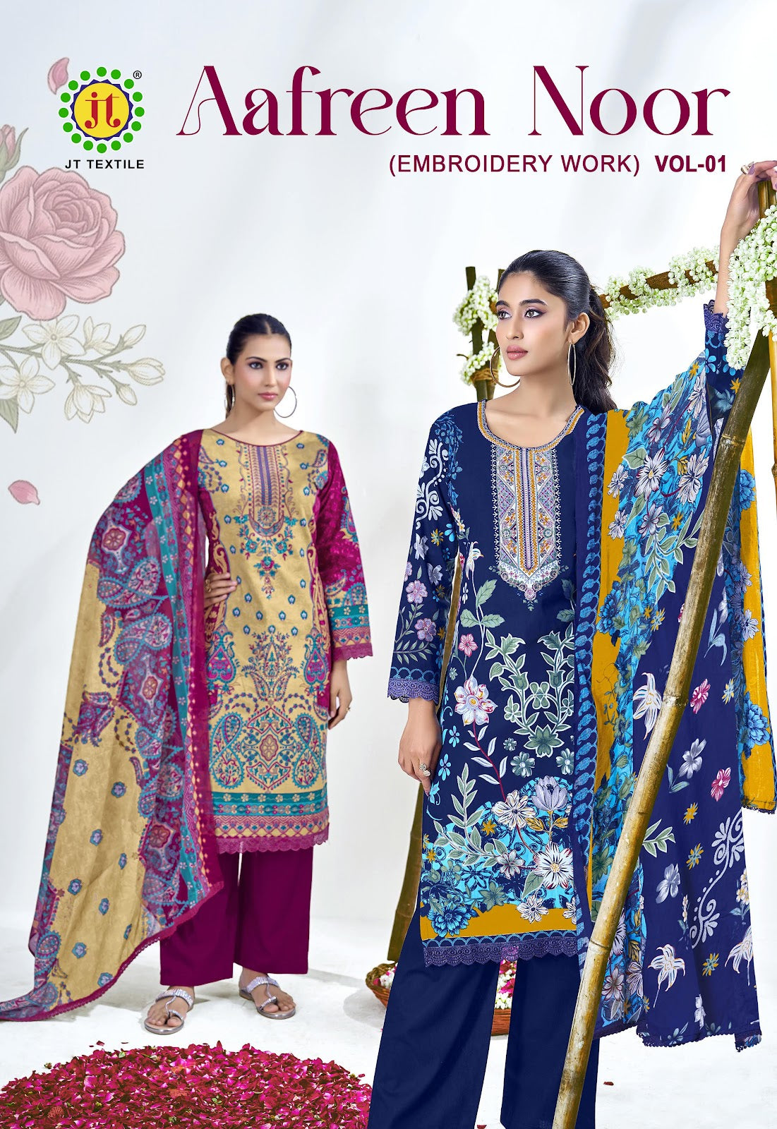 Aafreen Noor Vol 1 Jt Cotton Karachi Salwar Suits Wholesale Rate