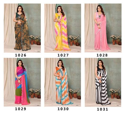 Aafreen Vol 4 Tejasvee Georgette Sarees Exporter India