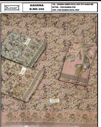 Aahana Kesar Pashmina Suits Exporter India