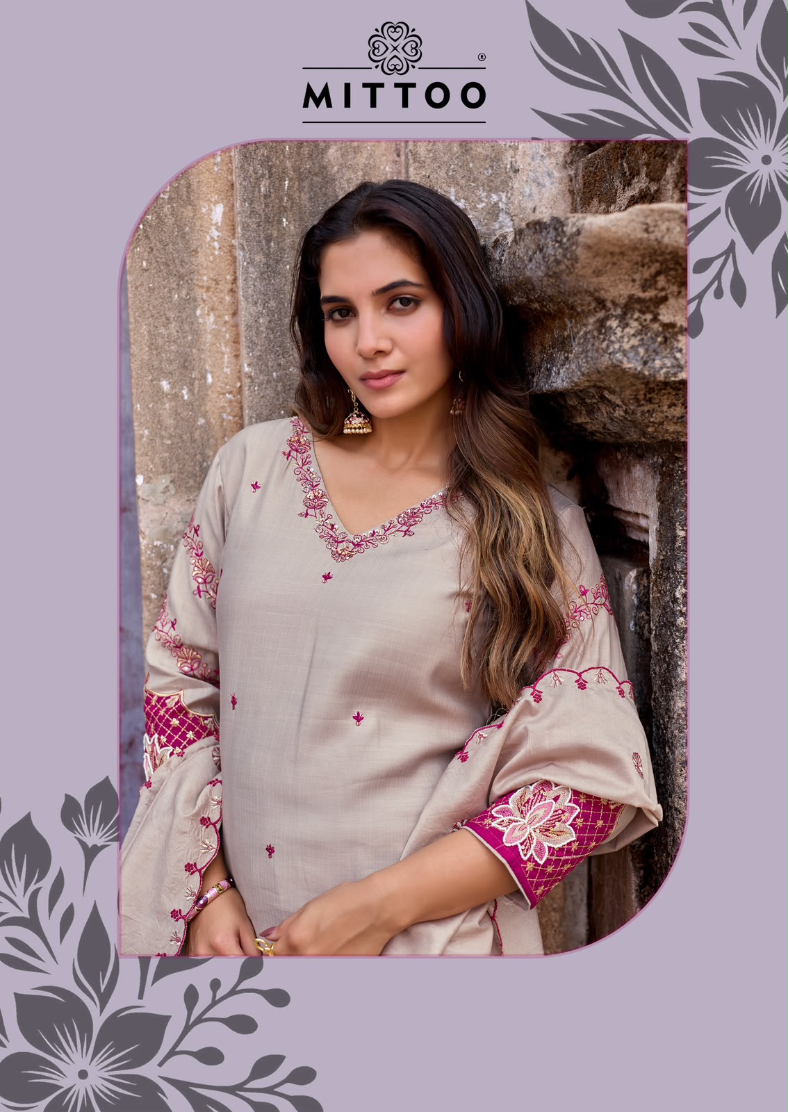 Aaika Mittoo Viscose Weaving Readymade Plazzo Style Suits Manufacturer Gujarat
