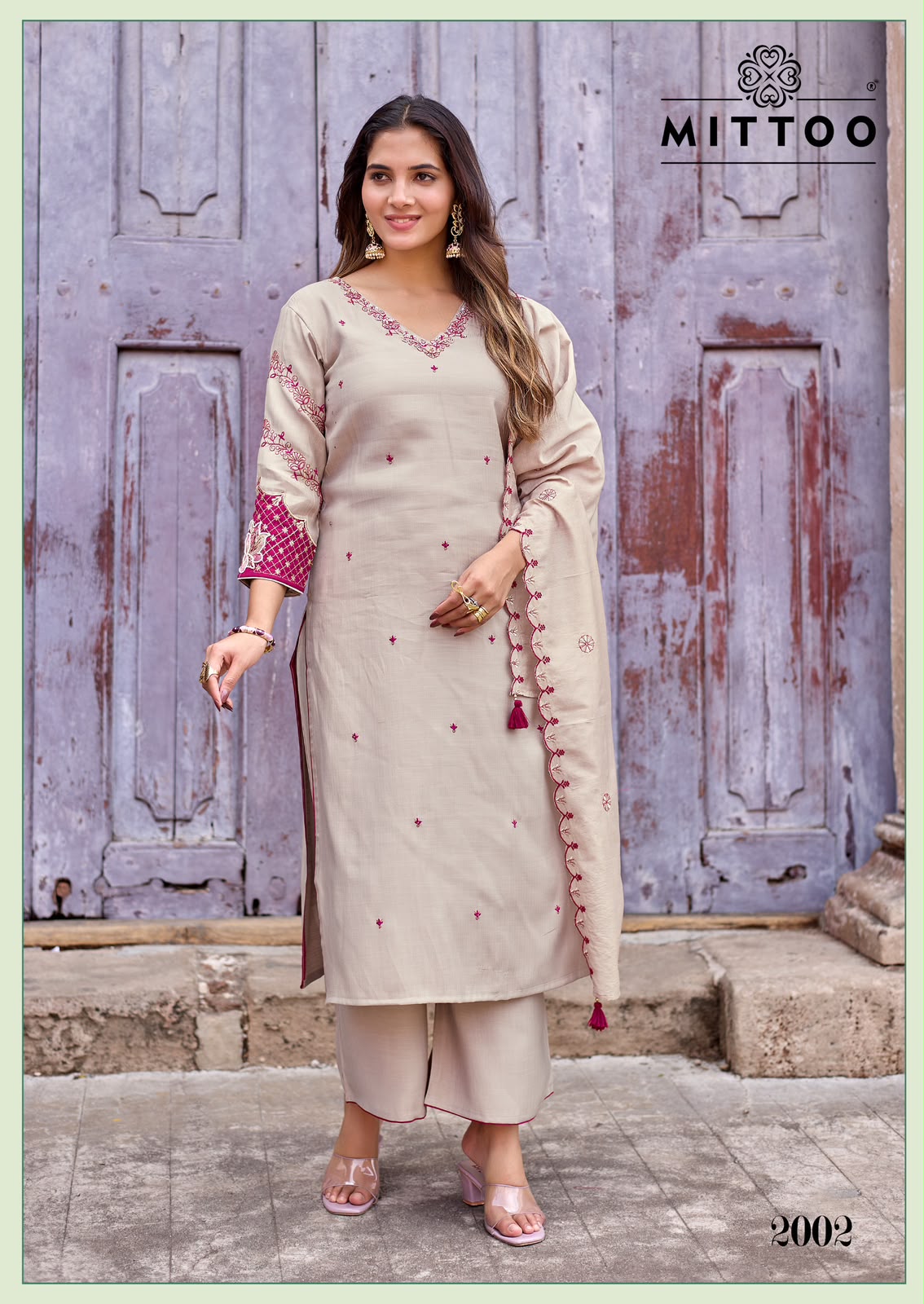 Aaika Mittoo Viscose Weaving Readymade Plazzo Style Suits Manufacturer Gujarat