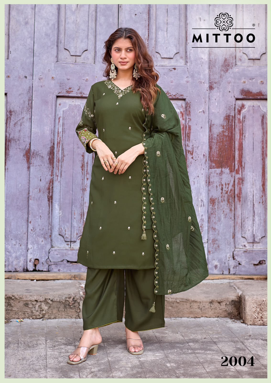 Aaika Mittoo Viscose Weaving Readymade Plazzo Style Suits Manufacturer Gujarat