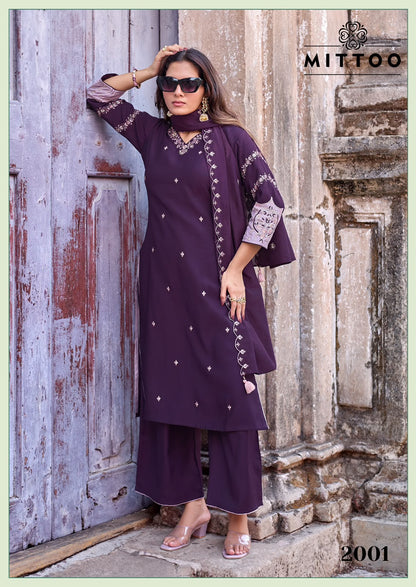 Aaika Mittoo Viscose Weaving Readymade Plazzo Style Suits Manufacturer Gujarat